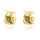 Moon Star Zircon Ear Studs   green - Mega Save Wholesale & Retail - 1