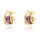 Moon Star Zircon Ear Studs    purple - Mega Save Wholesale & Retail - 1