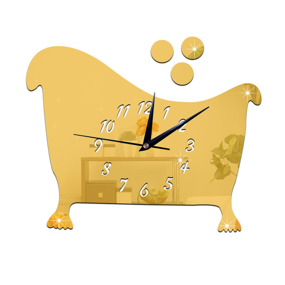 Sticking DIY Mirror Wall Clock   golden - Mega Save Wholesale & Retail