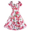 Summer Printing Woman Dress Big Peplum High End   S - Mega Save Wholesale & Retail - 1