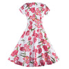 Summer Printing Woman Dress Big Peplum High End   S - Mega Save Wholesale & Retail - 3