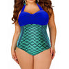 Fat Large Bikini Conservative Swimwear Swimsuit Bathing Suit blue - Mega Save Wholesale & Retail - 1