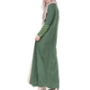 Arabian Robe Middle East Muslim Long Dress   green   M