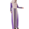 Arabian Robe Middle East Muslim Long Dress    purple   M