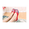 Old Beijing Cloth Shoes National Style Embroidered Shoes Flax Sandals Vintage Slippers Woman red - Mega Save Wholesale & Retail - 2