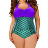 Fat Large Bikini Conservative Swimwear Swimsuit Bathing Suit purple - Mega Save Wholesale & Retail - 1