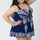 Fat Large Swimsuit Swimwear Bathing Suit Printing Skirt Type  navy - Mega Save Wholesale & Retail - 1