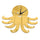 3D Decoration Kid Room Octopus Mirror Wall Clock   golden - Mega Save Wholesale & Retail