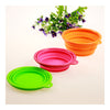 Silicone Pet Food Basin Foldable Portable Cat Dog Bowl   rose red - Mega Save Wholesale & Retail - 2