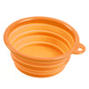 Silicone Pet Food Basin Foldable Portable Cat Dog Bowl   orange - Mega Save Wholesale & Retail - 1