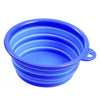 Silicone Pet Food Basin Foldable Portable Cat Dog Bowl   blue - Mega Save Wholesale & Retail - 1