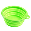 Silicone Pet Food Basin Foldable Portable Cat Dog Bowl   green - Mega Save Wholesale & Retail - 1