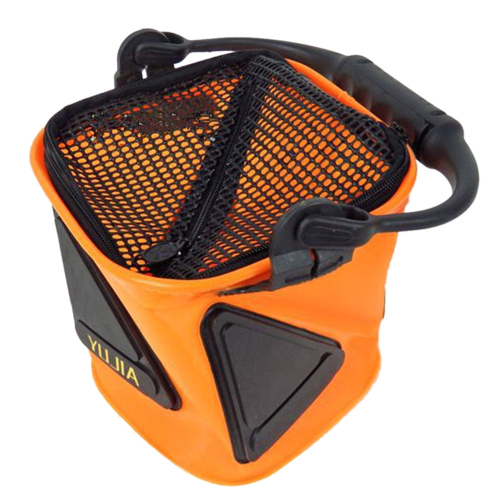 Yujia network port Tisheng EVA fishing bucket hit the road sub boat fishing folding bucket to mention buckets gear play nest barrel     18x18cm - Mega Save Wholesale & Retail - 1