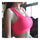 Dry Fast Woman Shockproof Running Vest Wireless Yoga Bra   pink    S