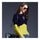 Round Collar Contrast Color Sweater Knitwear   yellow   S - Mega Save Wholesale & Retail - 2