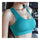 Dry Fast Woman Shockproof Running Vest Wireless Yoga Bra   blue   S