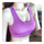 Dry Fast Woman Shockproof Running Vest Wireless Yoga Bra   purple   S