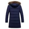 Long Down Coat Man Middle Old Age   blue   L - Mega Save Wholesale & Retail - 2