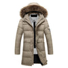 Long Down Coat Man Middle Old Age  khaki   L - Mega Save Wholesale & Retail - 1