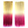 Long Striaght Hair Gradient Ramp Wig Hair Extension  beige to rose red