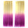 Long Striaght Hair Gradient Ramp Wig Hair Extension beige to violet