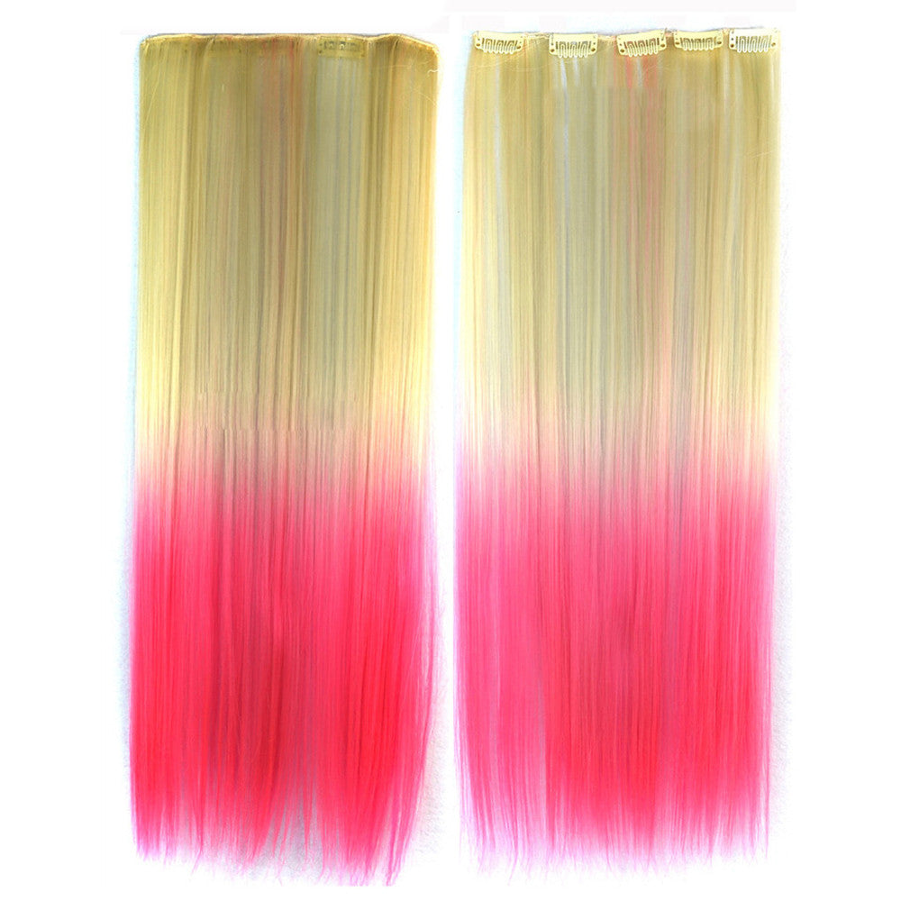 Wig Dyed Gradient Ramp Hair Extension   beige to pink - Mega Save Wholesale & Retail