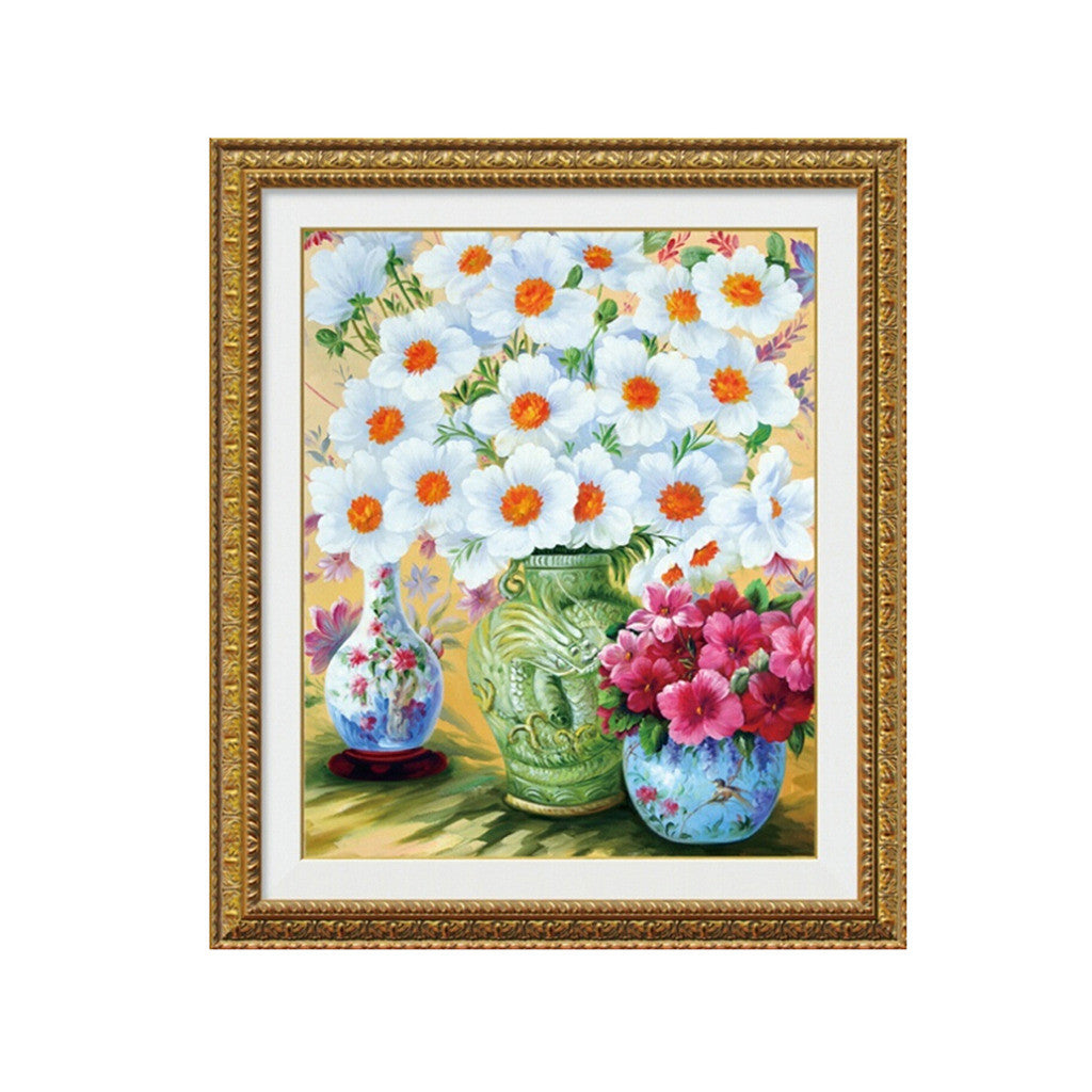 Diamond Painting Flower Splendid Living Room Cross Stitch Square Diamond Full-jewelled Diamond Stitch - Mega Save Wholesale & Retail