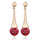 Boutique Zircon Ear Studs    gold plated red zircon - Mega Save Wholesale & Retail - 1