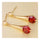 Boutique Zircon Ear Studs    gold plated red zircon - Mega Save Wholesale & Retail - 3