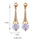 Boutique Zircon Ear Studs   gold plated white zircon - Mega Save Wholesale & Retail - 4