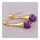 Boutique Zircon Ear Studs    gold plated purple zircon - Mega Save Wholesale & Retail - 2