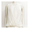 Solid Color V-necked Chiffon Splicing Vest  white   S - Mega Save Wholesale & Retail - 2