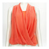 Solid Color V-necked Chiffon Splicing Vest   pink   S - Mega Save Wholesale & Retail - 2
