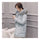 Hooded Middle Long Racoon Down Coat Woman Slim Warm   grey blue   S - Mega Save Wholesale & Retail - 3