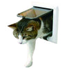 4 Way Lockable Cat Kitty Pet Safe Flap Door White Brown Size L Brown - Mega Save Wholesale & Retail