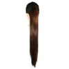 Claw Clip Long Straight Horsetail Wig  light brown