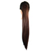 Claw Clip Long Straight Horsetail Wig dark brown
