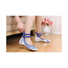 Blue Vintage Bamboo Embroidered Shoes for Woman Online with Colorful Ankle Straps & Slipsole - Mega Save Wholesale & Retail - 2