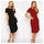 Hot Sexy Women's Chiffon Polka Dot Bodycon Short Sleeve Cocktail Party Dress Casual Dress Red S - Mega Save Wholesale & Retail - 1