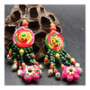 Manual Cloth National Style Long Earrings Creative Costume Flower Tassel - Mega Save Wholesale & Retail - 2