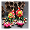 Manual Cloth National Style Long Earrings Creative Costume Flower Tassel - Mega Save Wholesale & Retail - 3