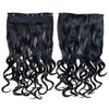 Long Curled Hair Extension 5 Cards Wig   high temperature silk 1# black - Mega Save Wholesale & Retail