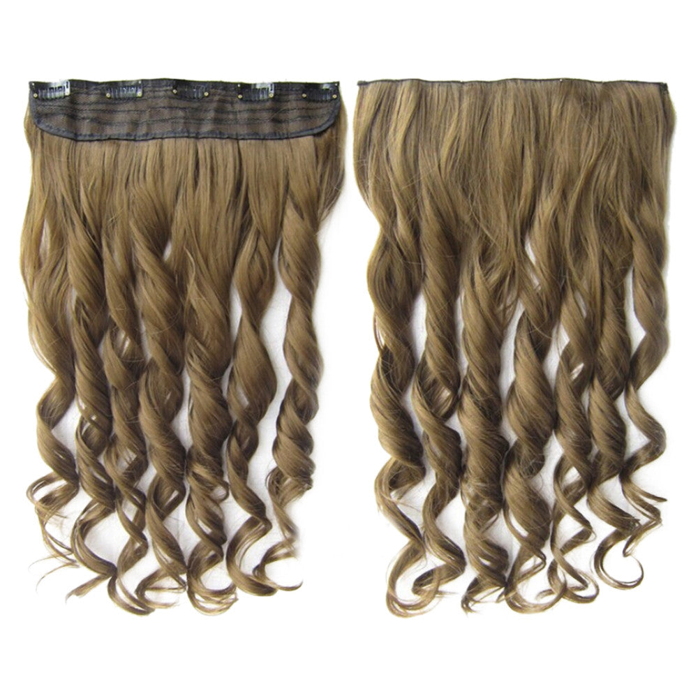 Long Curled Hair Extension 5 Cards Wig   high temperature silk 6P# - Mega Save Wholesale & Retail
