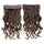 Long Curled Hair Extension 5 Cards Wig   high temperature silk 8# coffee - Mega Save Wholesale & Retail