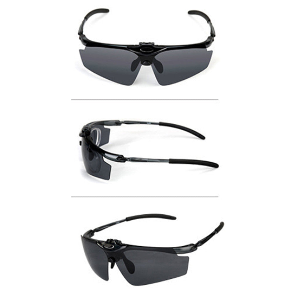 Riding Glasses Sports Driving Windproof XQ-382     black bright - Mega Save Wholesale & Retail - 2