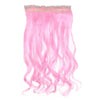 Long Curled Hair Extension 5 Cards Wig   Light Pink - Mega Save Wholesale & Retail