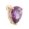 Body Puncture Ornament Water-drop Shape Navel Ring   gold plated purple zircon - Mega Save Wholesale & Retail - 1