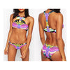 Printing Bikini Swimwear Swimsuit Sexy Women  purple wings S - Mega Save Wholesale & Retail - 1