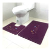 Embroidery Toilet Seat 2pcs Set Foot Mat Carpet  butterfly and bee - Mega Save Wholesale & Retail - 1
