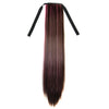 Colorful Long Straight Hair Horsetail Wig   dark brown pink 2M33HPINK2#